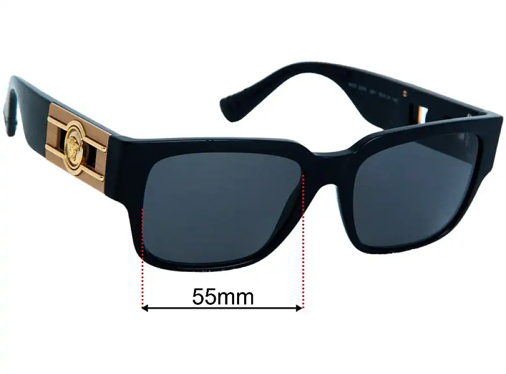 Grandarchive　Maledictum Vitae　Foil 加工違 Versace MOD 3350 55mm Replacement Lenses